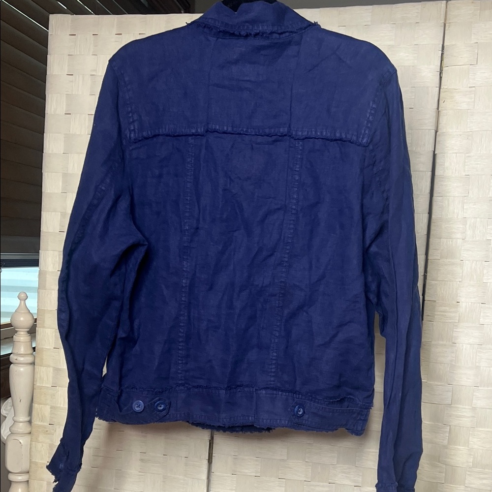 Tommy Bahama Navy Blue Button-Front Jean Jacket XL - Picture 9 of 14